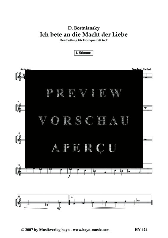 gallery: Ich bete an die Macht der Liebe, , (Horn Quartett)