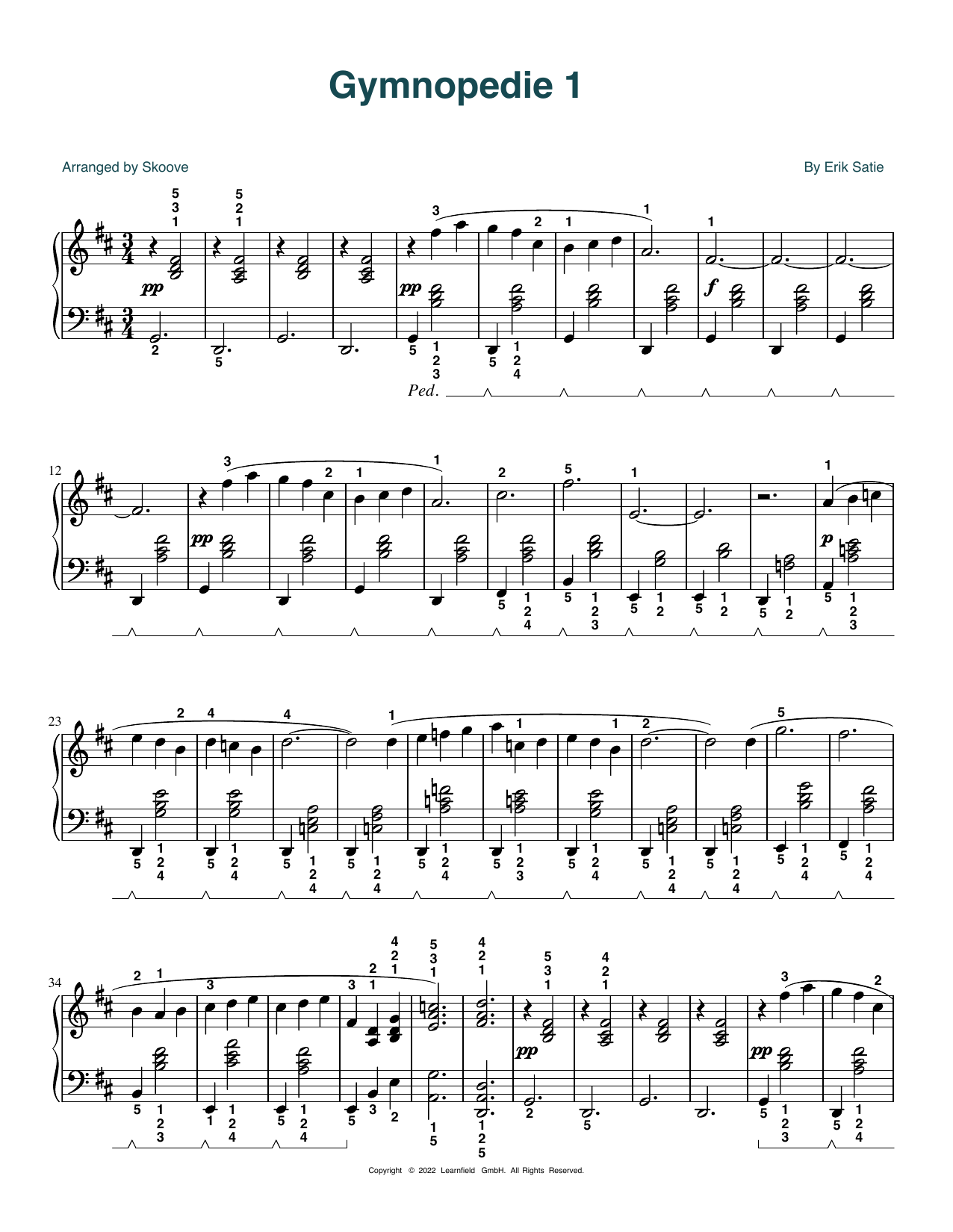 Produktbild zu: Gymnopedie No. 1 (arr. Skoove)