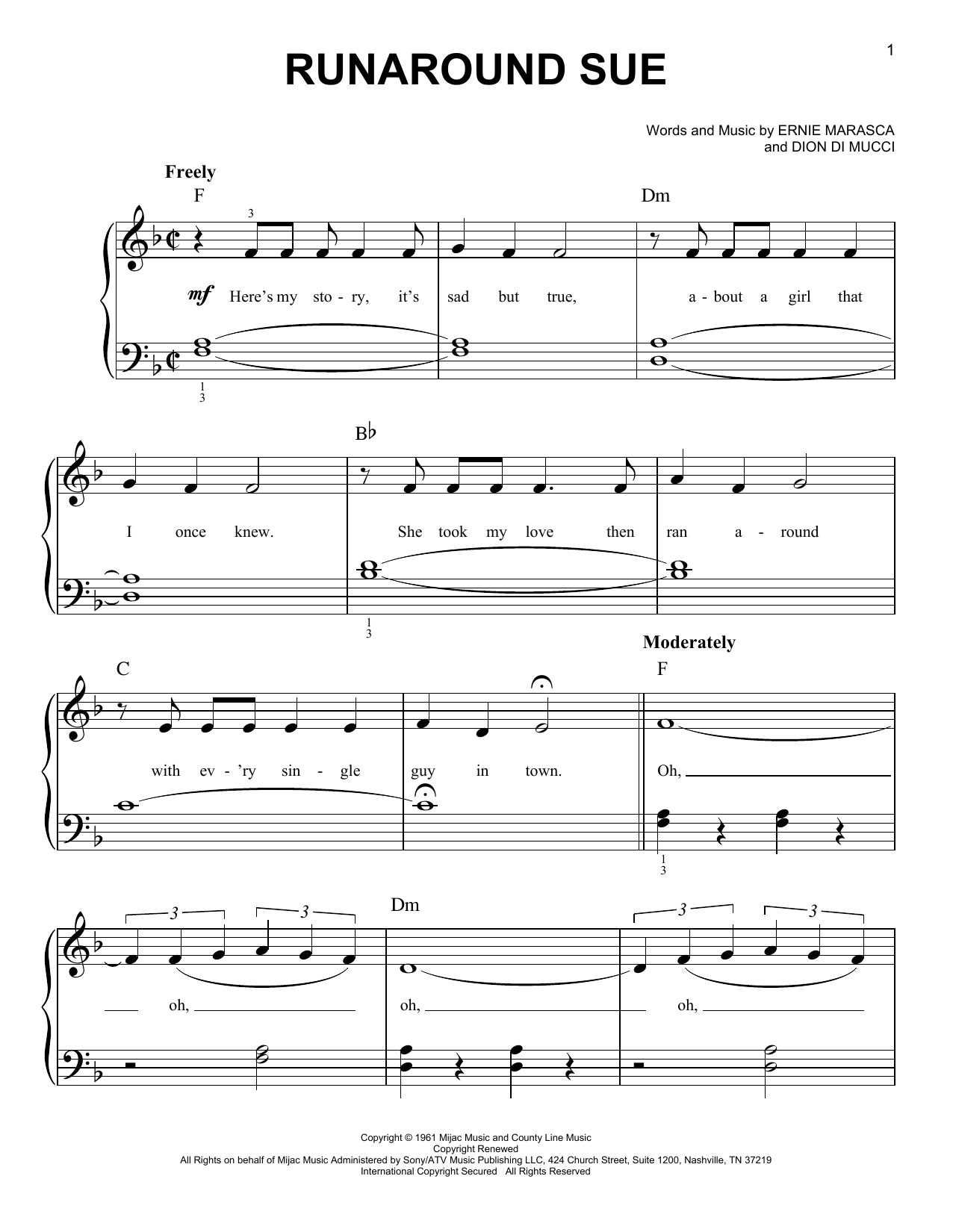 Produktgalerie: Seite 1 von 1 Runaround Sue, Dion, Klavier
