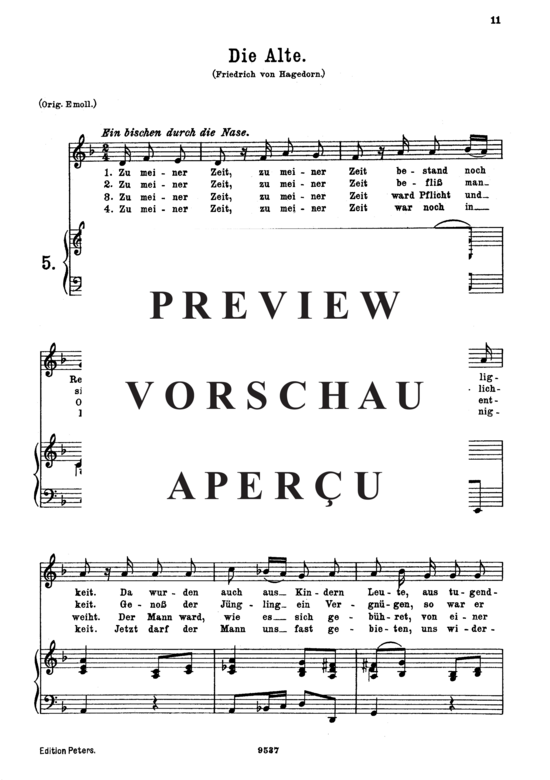 Product gallery: Page 2 of 3 Die Alte K.517, , Low Voice and Piano