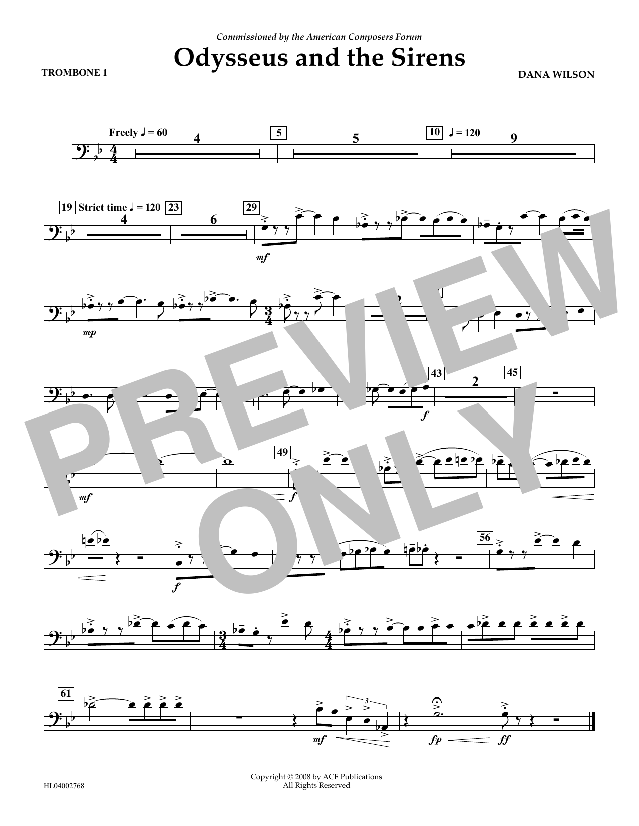 Produktbild zu: Odysseus and the Sirens - Trombone 1