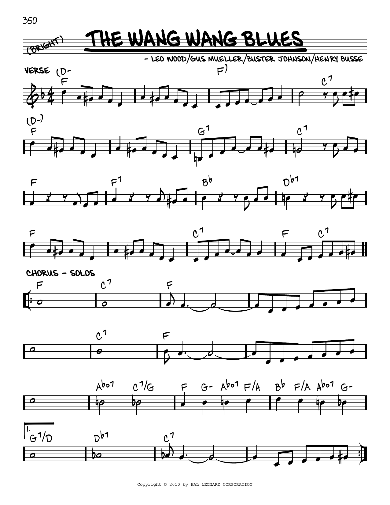 Produktgalerie: Seite 1 von 1 The Wang Wang Blues (arr. Robert Rawlins), Henry Busse