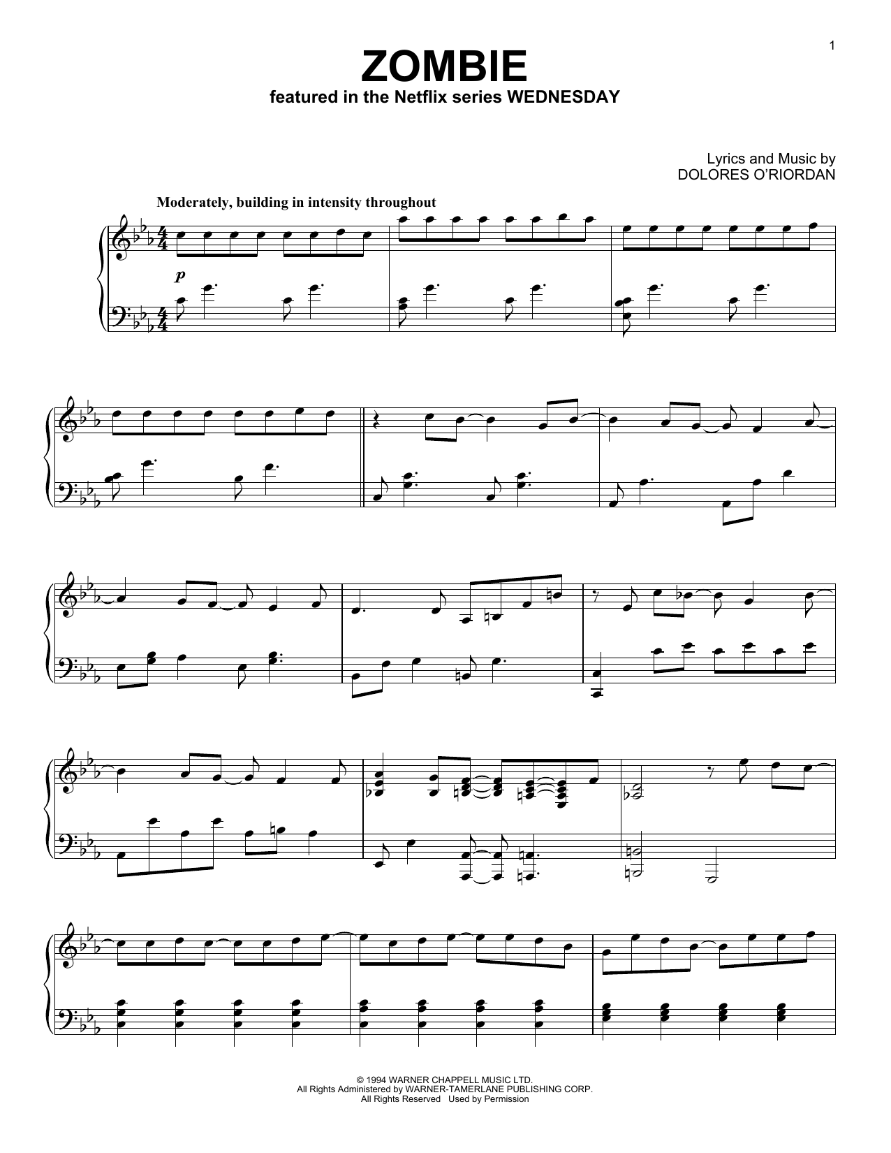 Product gallery: Page 1 of 1 Zombie (from Wednesday), The Cranberries