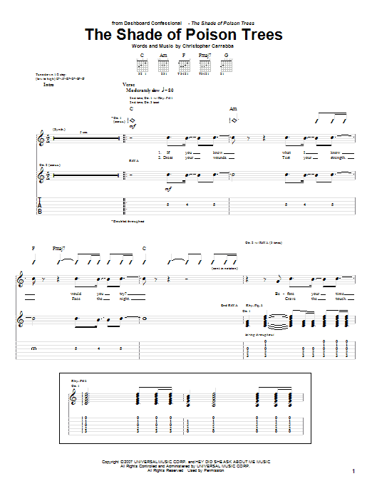 Product gallery: Page 1 of 1 The Shade Of Poison Trees, Dashboard Confessional