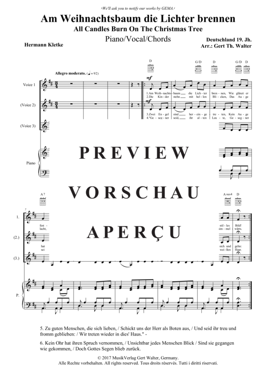 Produktbild zu: Am Weihnachtsbaum die Lichter brennen Traditional