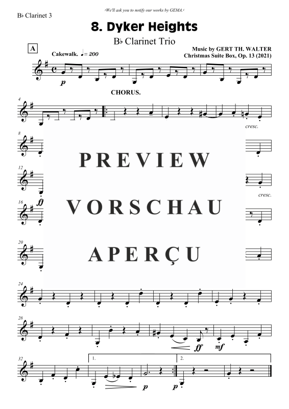 Produktgalerie: Seite 6 von 6 Dyker Heights, , (Klarinetten Trio)