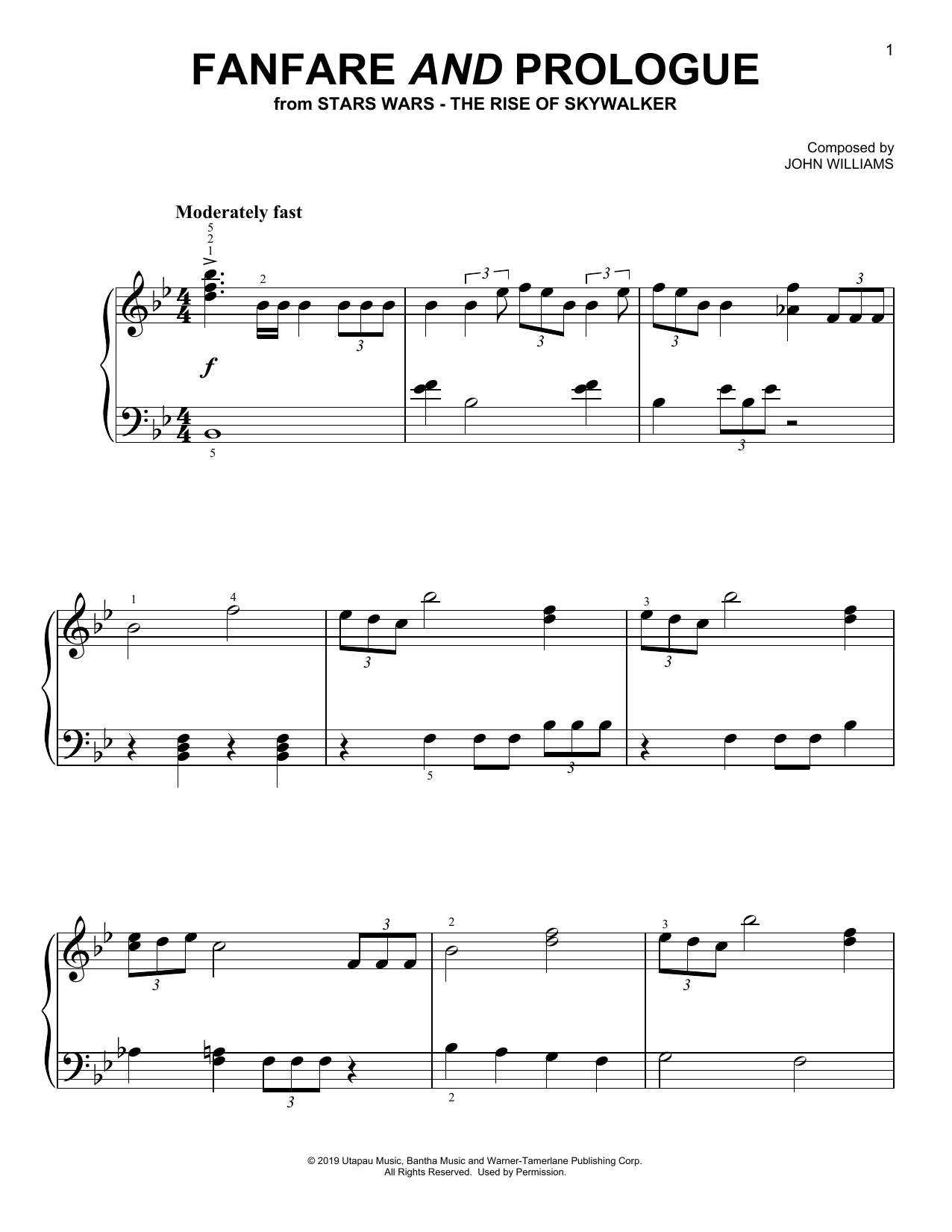 Produktbild zu: Fanfare And Prologue (from The Rise Of Skywalker)