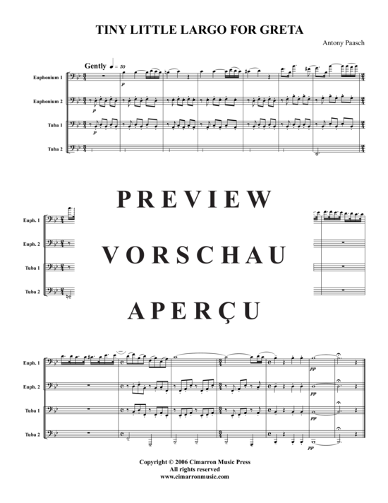 Product gallery: Page 2 of 8 Tiny Little Largo for Greta , , (Tuba Quartet: 2x Baritone, 2xTuba)