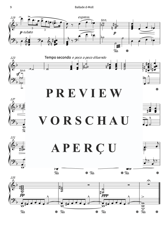 Produktgalerie: Seite 11 von 11 Ballade D-Moll - aus Soirées musicales op. 6 Nr. 4, , Klavier Solo