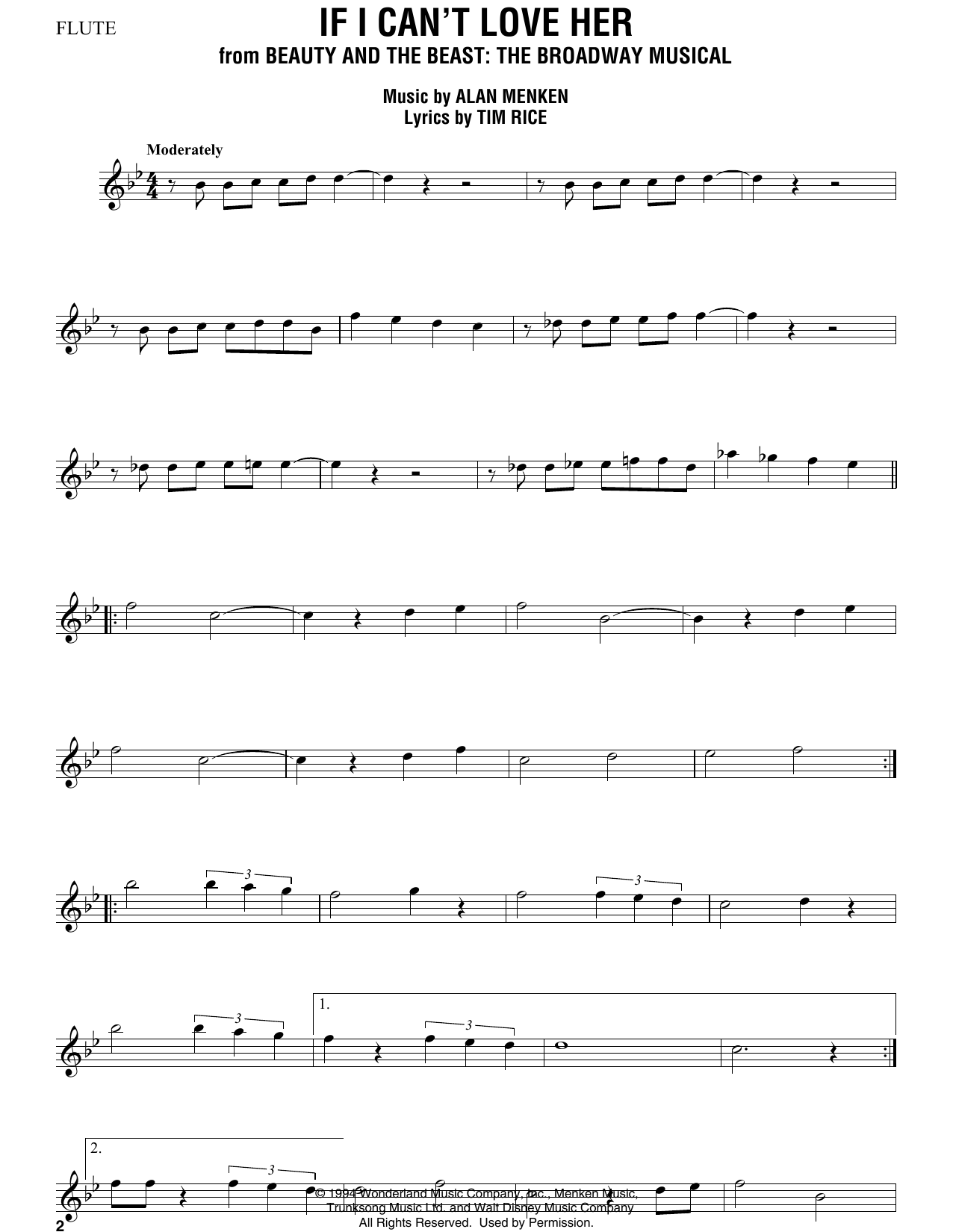 Product gallery: Page 1 of 1 If I Can't Love Her (from Beauty And The Beast: The Musical), Alan Menken & Tim Rice