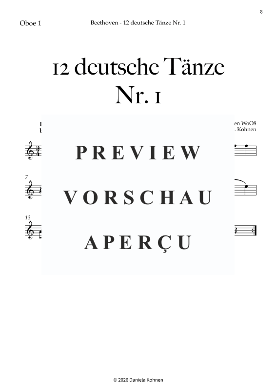 Produktgalerie: Seite 10 von 11 Deutscher Tanz Nr. 1, , Jugendkammerorchester