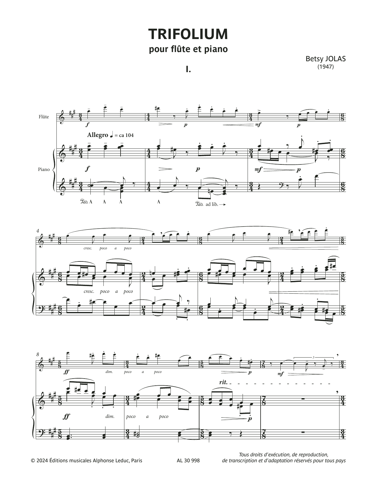 Produktgalerie: Seite 1 von 1 Trifolium, Betsy Jolas