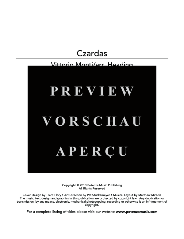 Produktgalerie: Seite 3 von 11 Czardas, , (Blechbläser Quartett 3x Posaune und Tuba/Bass Posaune)