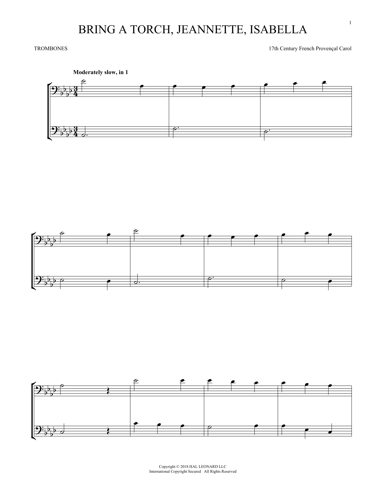 Product gallery: Page 1 of 1 Bring A Torch, Jeannette, Isabella, 17th Century French Carol