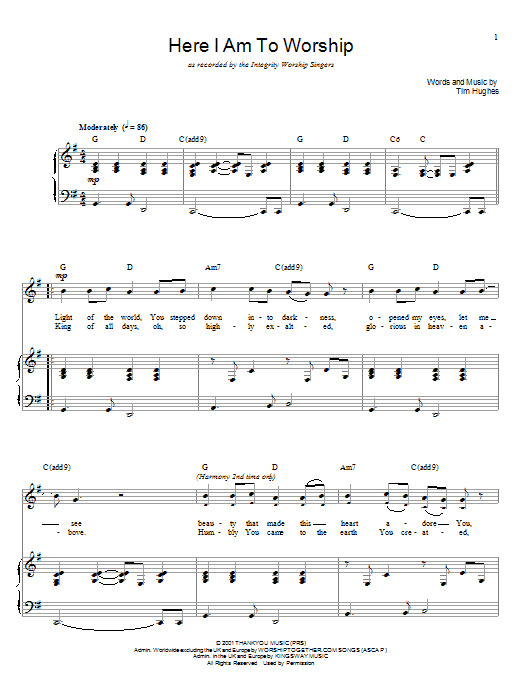 Produktbild zu: Here I Am To Worship