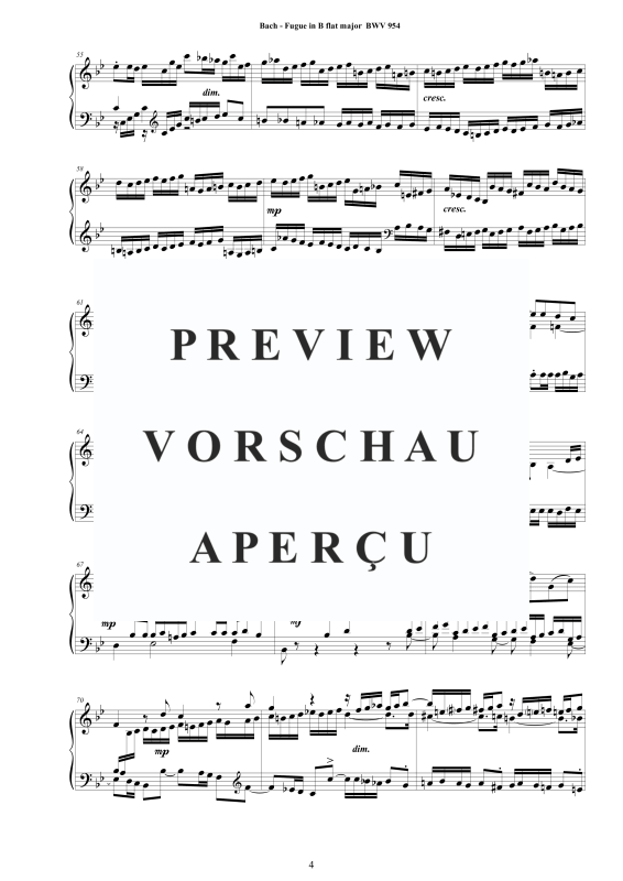 Product gallery: Page 5 of 7 Fuge in B-Dur BWV 954, , Solo Piano