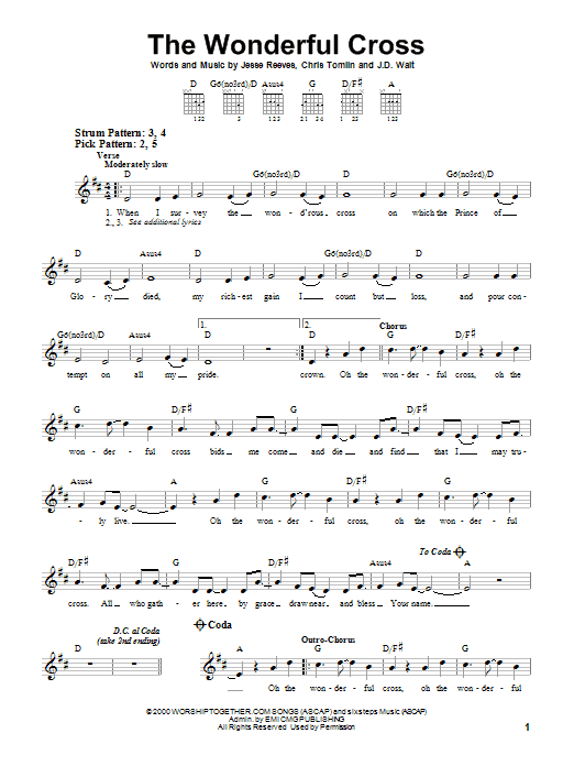 Product gallery: Page 1 of 1 The Wonderful Cross, Chris Tomlin