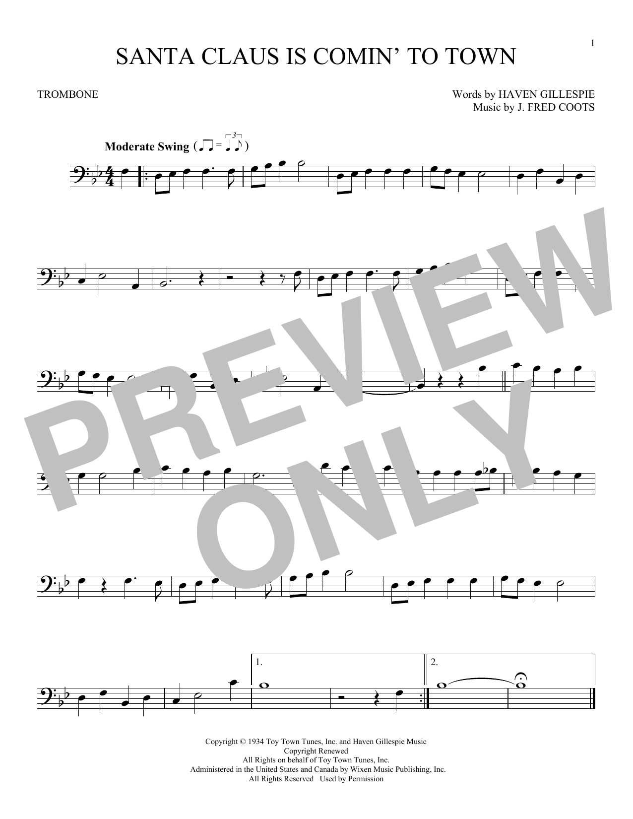 Product gallery: Page 1 of 1 Santa Claus Is Comin' To Town, J. Fred Coots