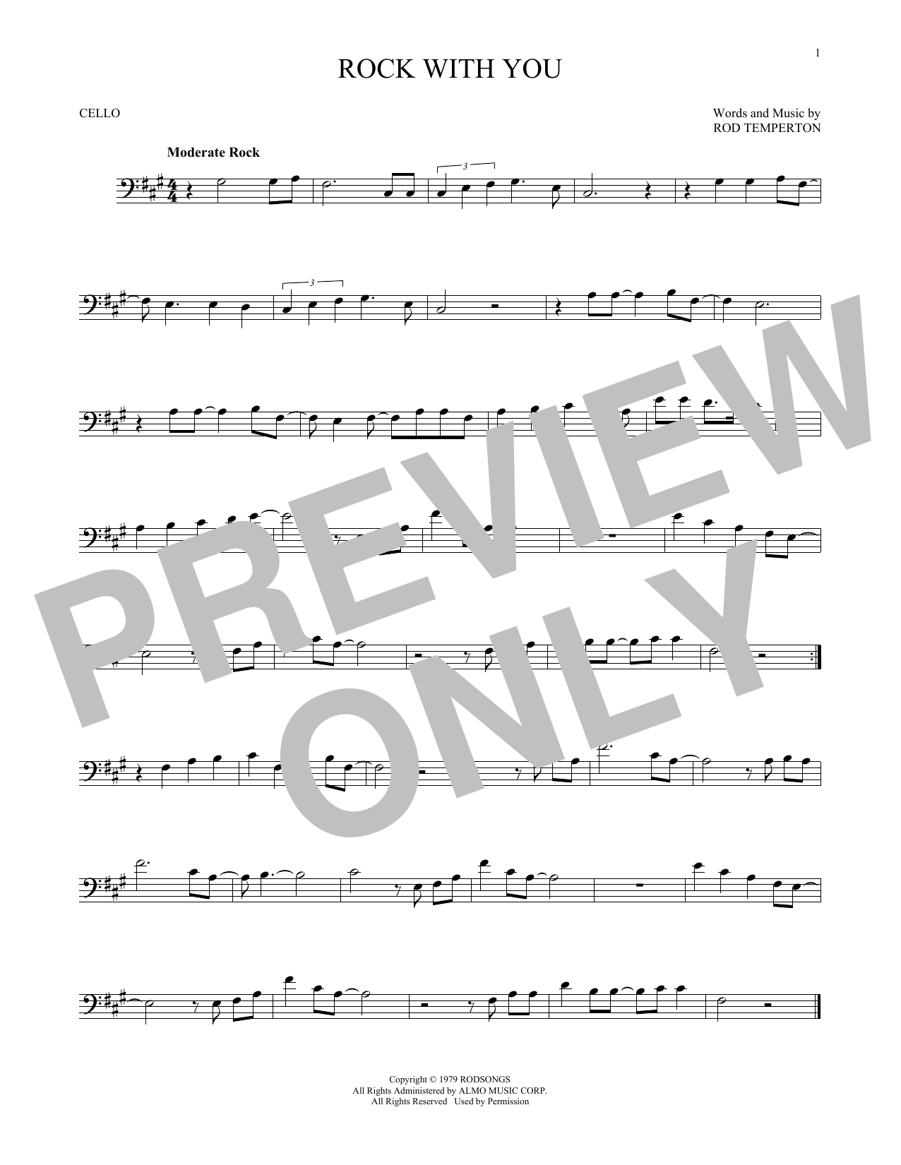 Produktgalerie: Seite 1 von 1 Rock With You, Michael Jackson, Violoncello