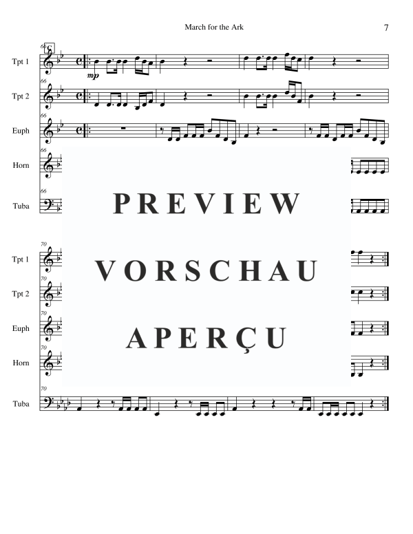 Produktgalerie: Seite 9 von 11 March For The Ark, , BlechblÀser Quintett