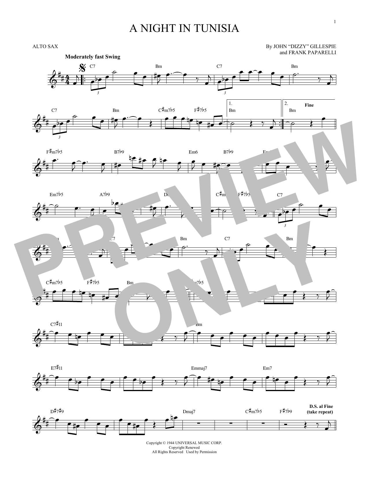 Product gallery: Page 1 of 1 A Night In Tunisia, Dizzy Gillespie