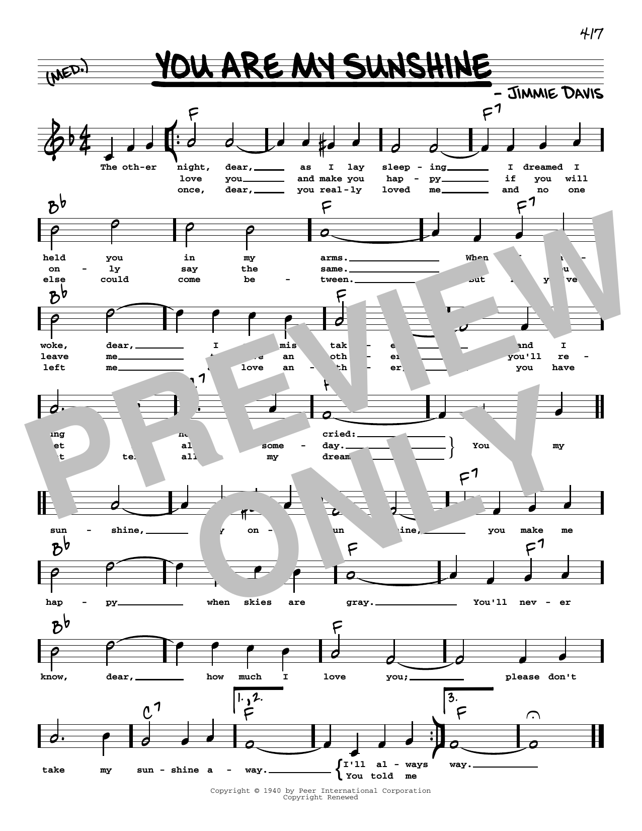 Product gallery: Page 1 of 1 You Are My Sunshine (High Voice), Ray Charles