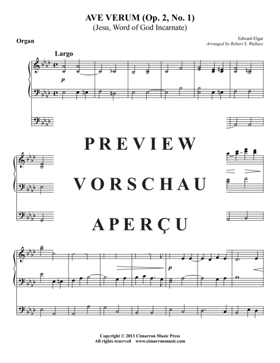 Produktgalerie: Seite 9 von 10 Ave Verum (Op. 2, Nr. 1 (Blechbläser-Quintett + Orgel) , , )