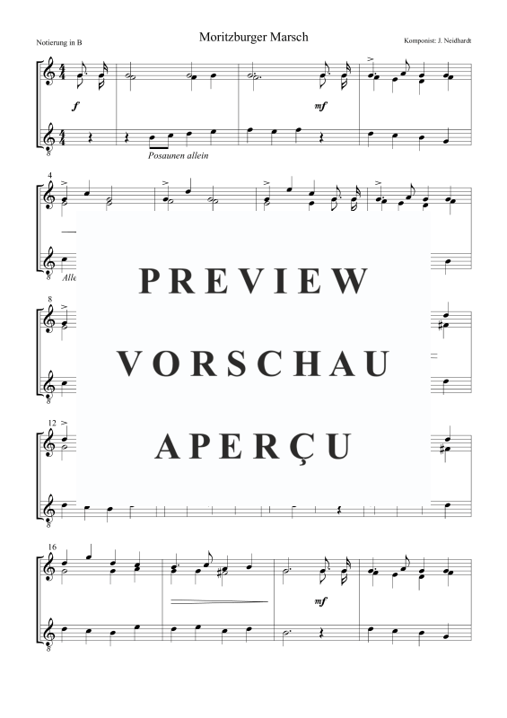Produktgalerie: Seite 4 von 5 Moritzburger Marsch, , Posaunenchor