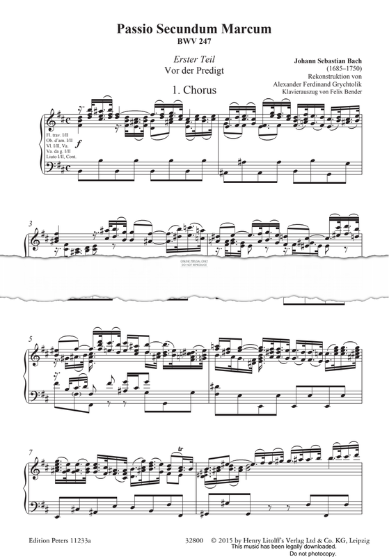 gallery: St Mark Passion BWV 247, Johann Sebastian Bach