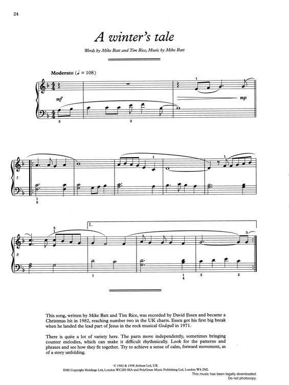 Product gallery: Page 1 of 1 A Winter's Tale, Mike Batt