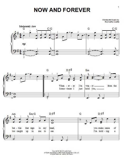 Produktgalerie: Seite 1 von 1 Now And Forever, Richard Marx, Klavier