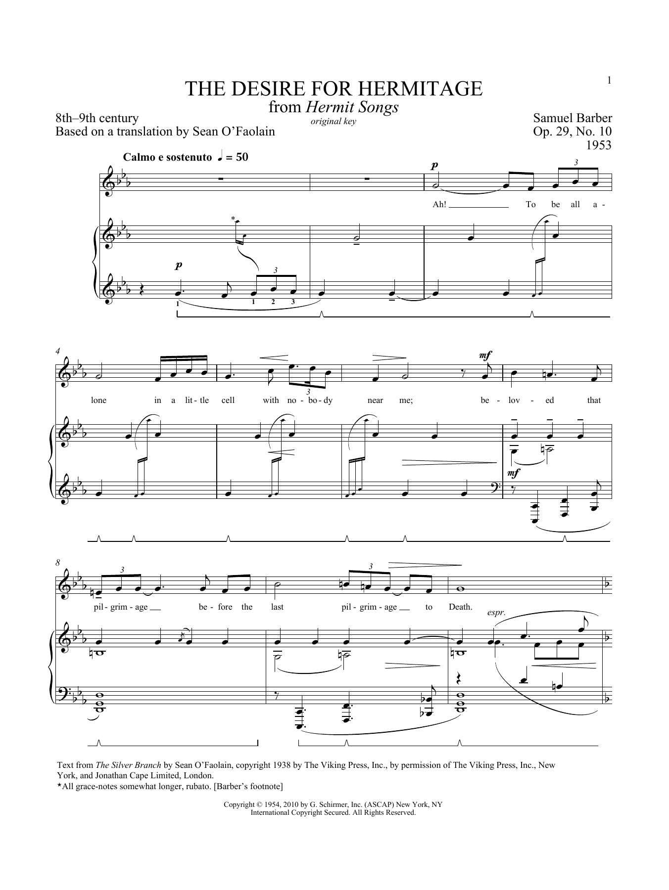 Product picture to: Desire For Hermitage, Op. 29, No. 10