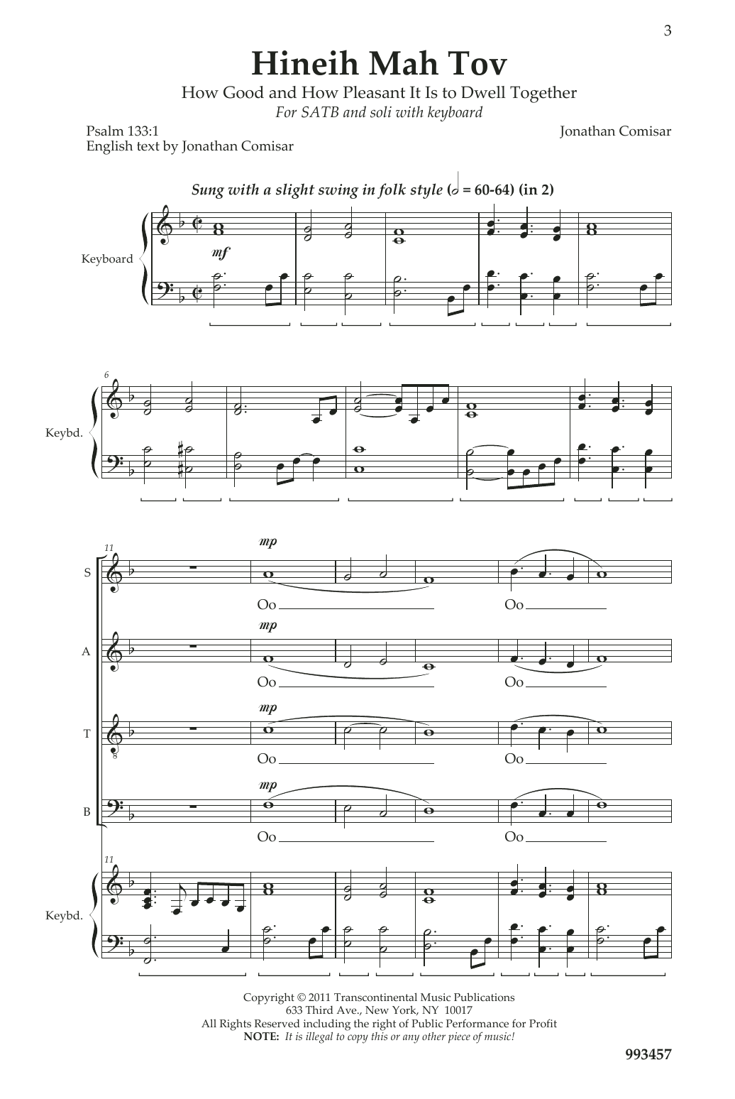 Produktgalerie: Seite 1 von 1 Hineih Mah Tov, Jonathan Comisar, Chor