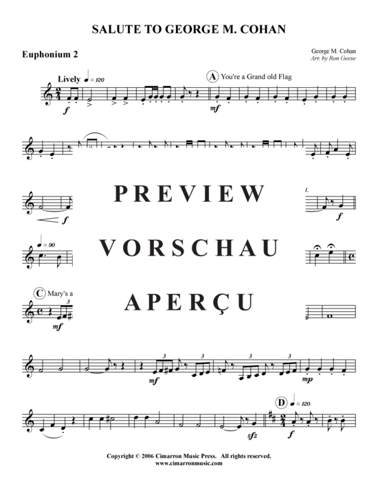 Product gallery: Page 11 of 16 Salute to George M. Cohan 4 Stücke , , (Tuba Quartet: 2x Baritone, 2xTuba)