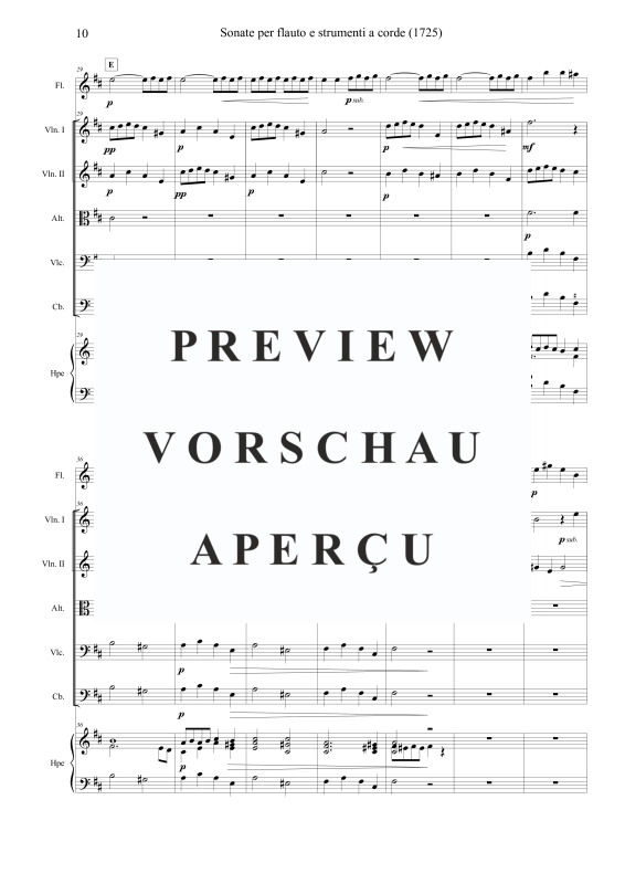 Produktgalerie: Seite 11 von 11 Sonata 7 in D major, , Flöte, Harfe und Streichorchester