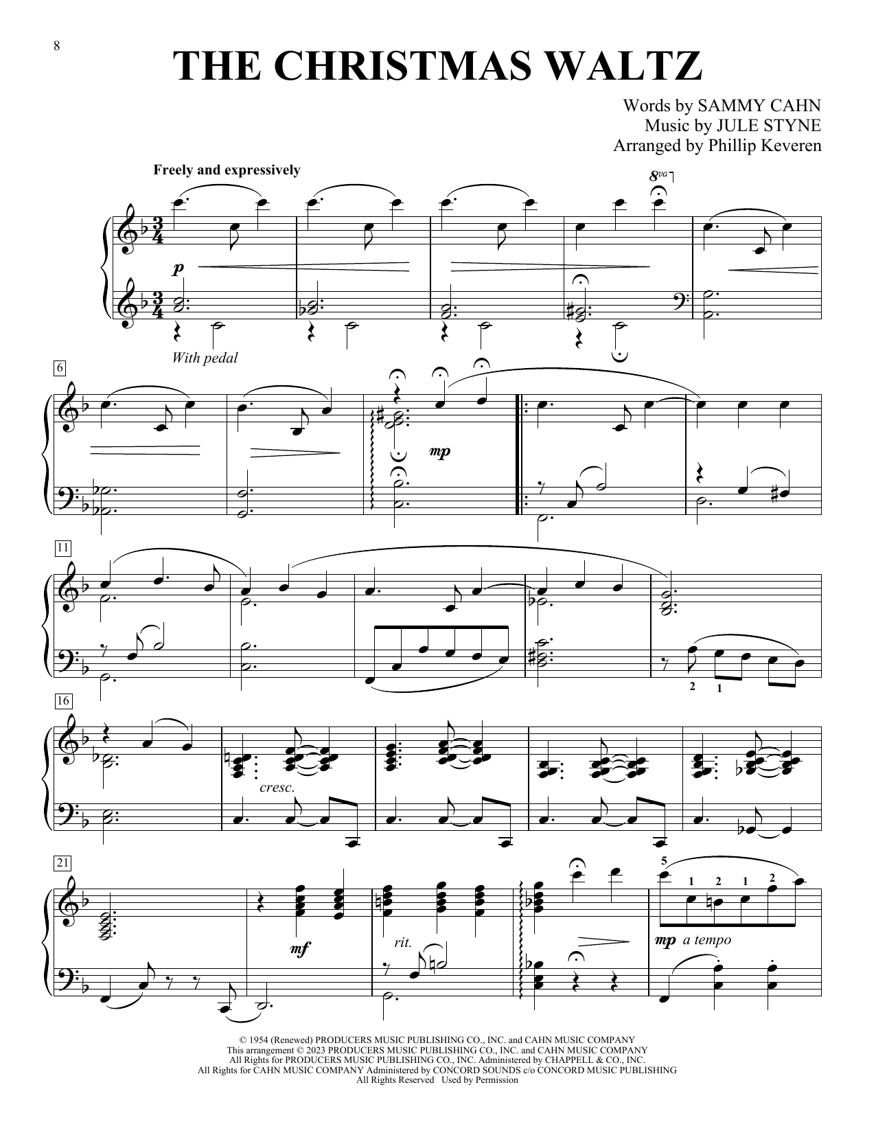 Product gallery: Page 1 of 1 The Christmas Waltz, Sammy Cahn