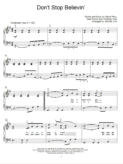 Produktbild zu: Don't Stop Believin' (arr. Jennifer Linn)