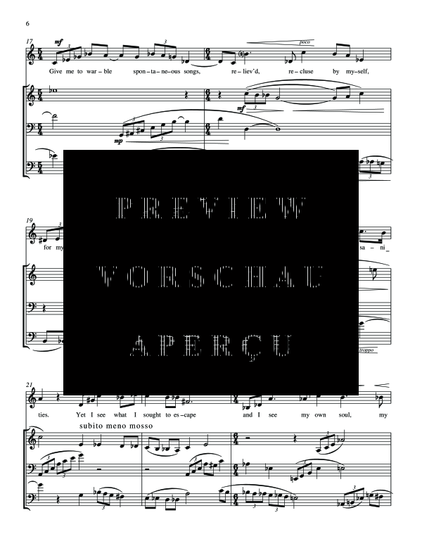 Produktgalerie: Seite 9 von 11 Three Whitman Songs, , (Gemischtes Ensemble Holzbläser, Cello und Mittlere Stimme)