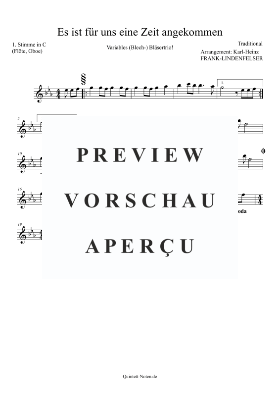 Product gallery: Page 4 of 11 Es ist für uns eine Zeit angekommen, , Brass Trio