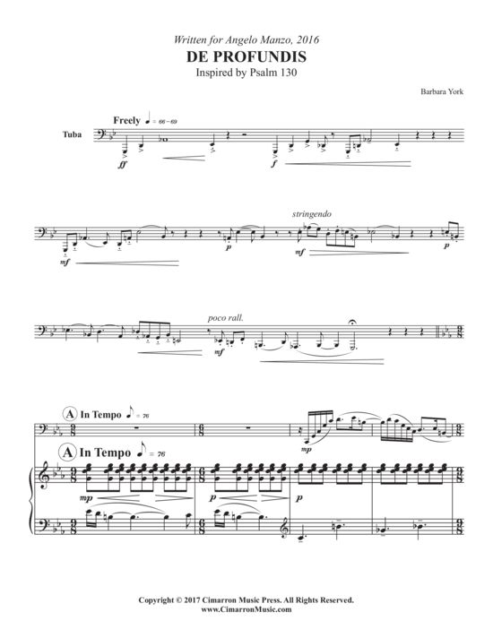Product picture to: De Profundis Barbara York