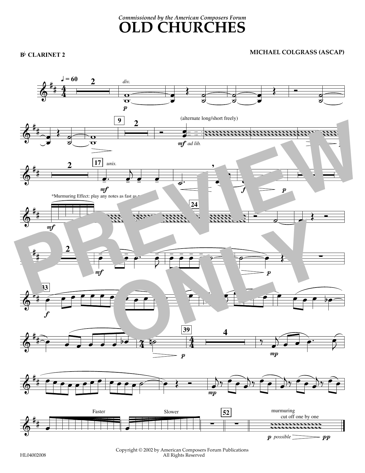 Produktbild zu: Old Churches - Bb Clarinet 2