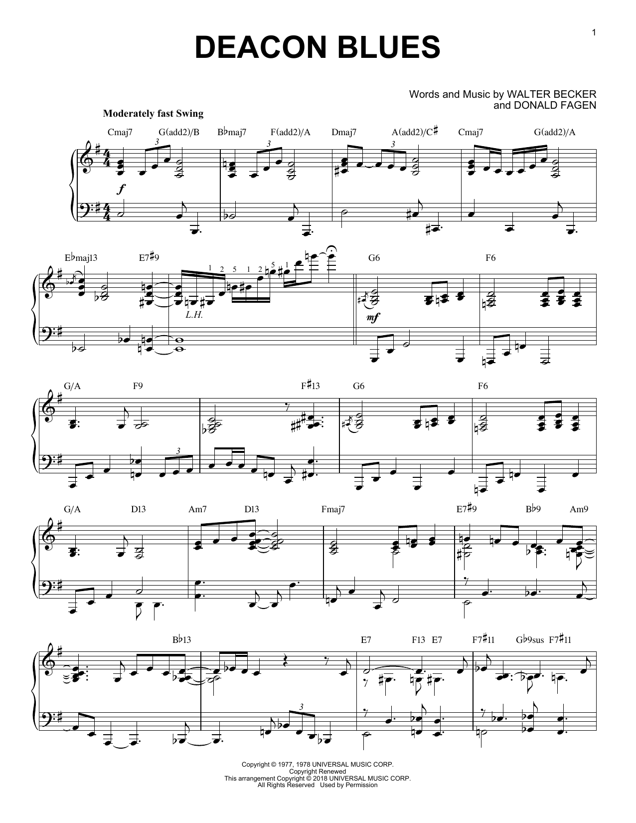 Produktbild zu: Deacon Blues [Jazz version]