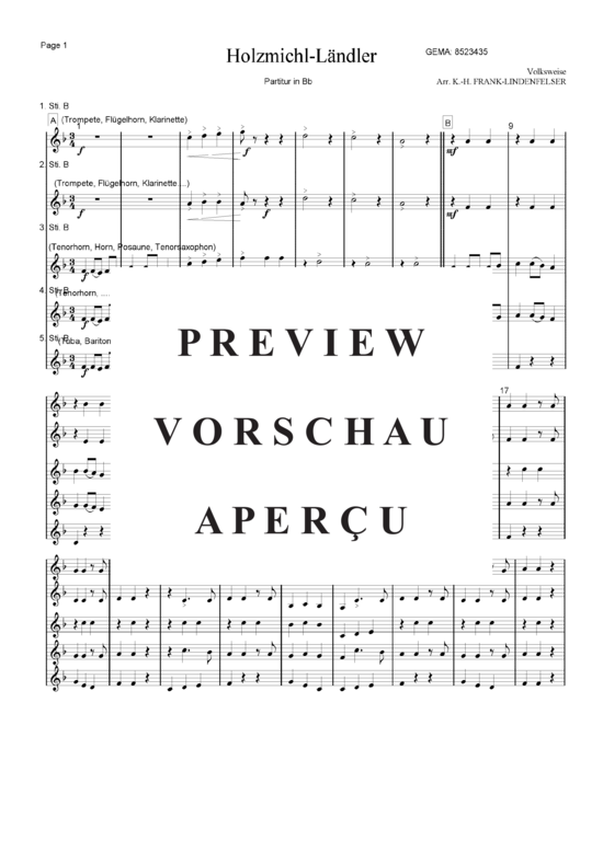 gallery: Holzmichl-Ländler - Lebt denn der alte Holzmichl noch? , , (Blechbläser Quintett - flexible Besetzung)