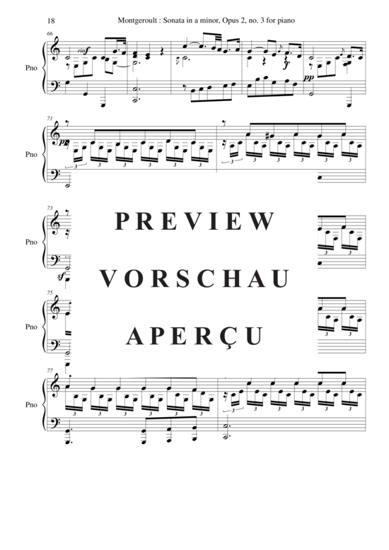 Product gallery: Page 19 of 21 Sonata in a minor, Opus 2 no. 3 , Nicolas Horvath, Piano Solo