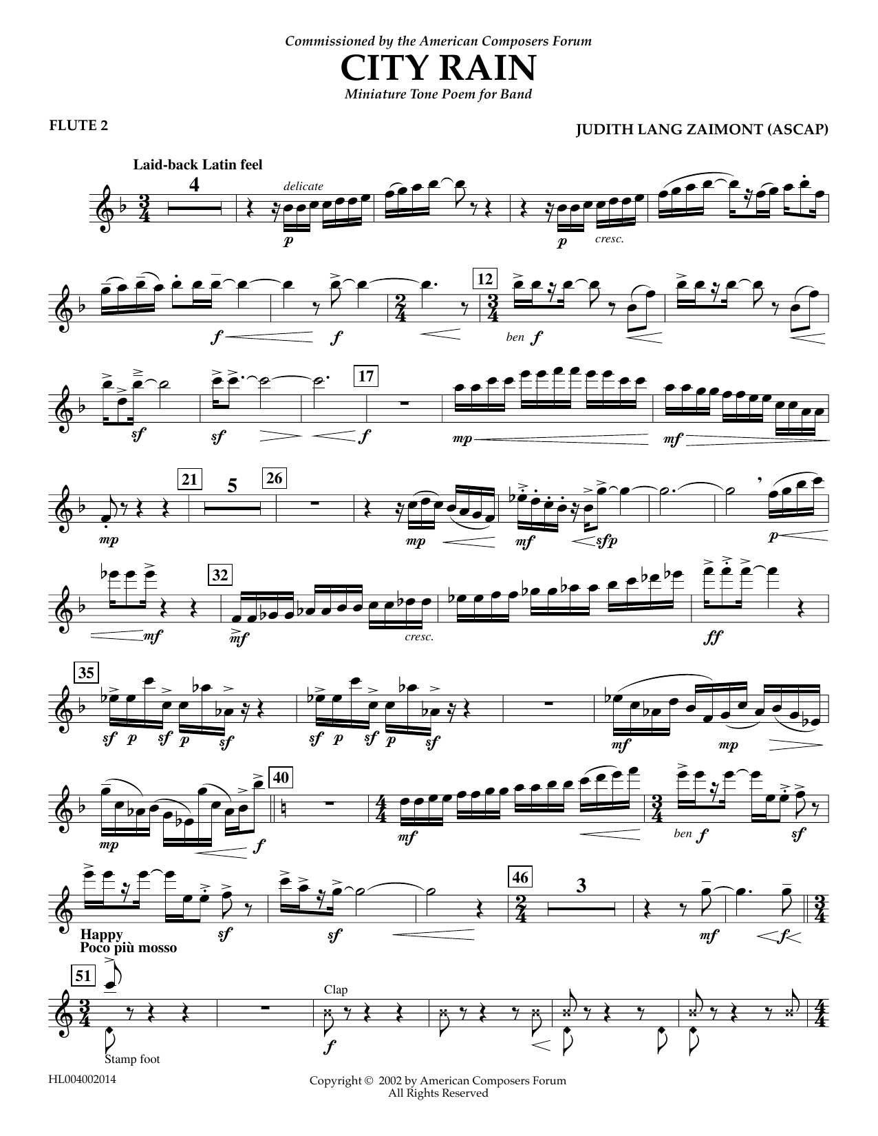 Produktbild zu: City Rain - Flute 2