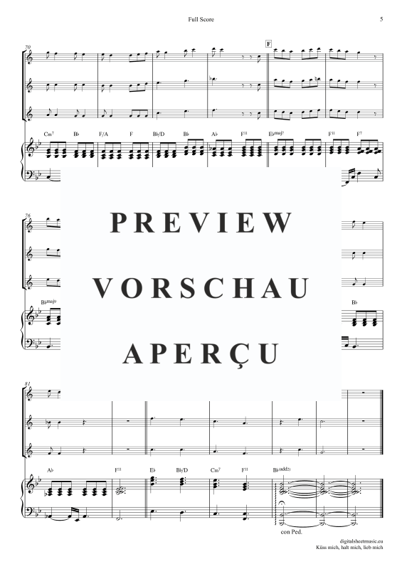 Produktgalerie: Seite 6 von 11 Küss Mich, Halt Mich, Lieb Mich, Egli, Beatrice, (Klarinetten Trio + Klavier)