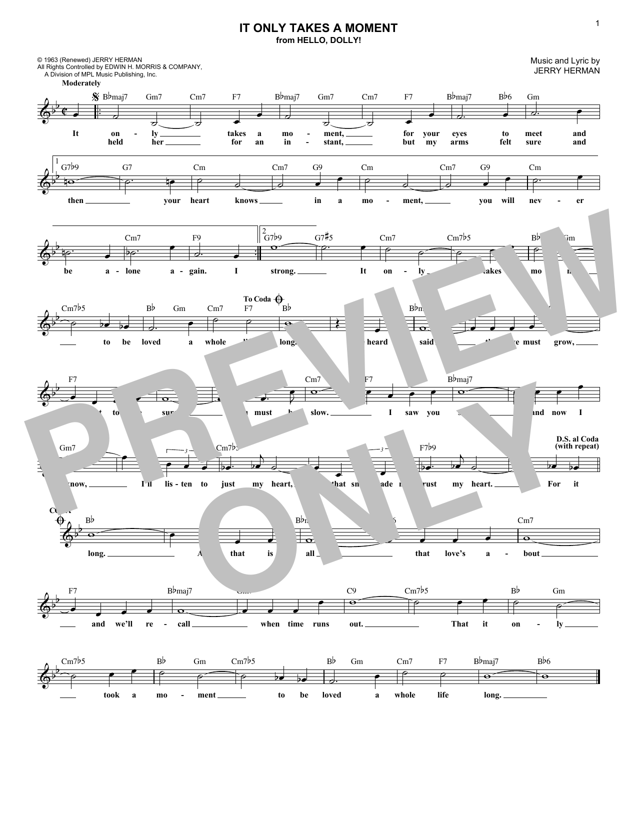 Produktbild zu: It Only Takes A Moment