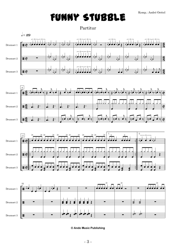 Produktgalerie: Seite 1 von 11 Funny Stubble, , Drumset Trio