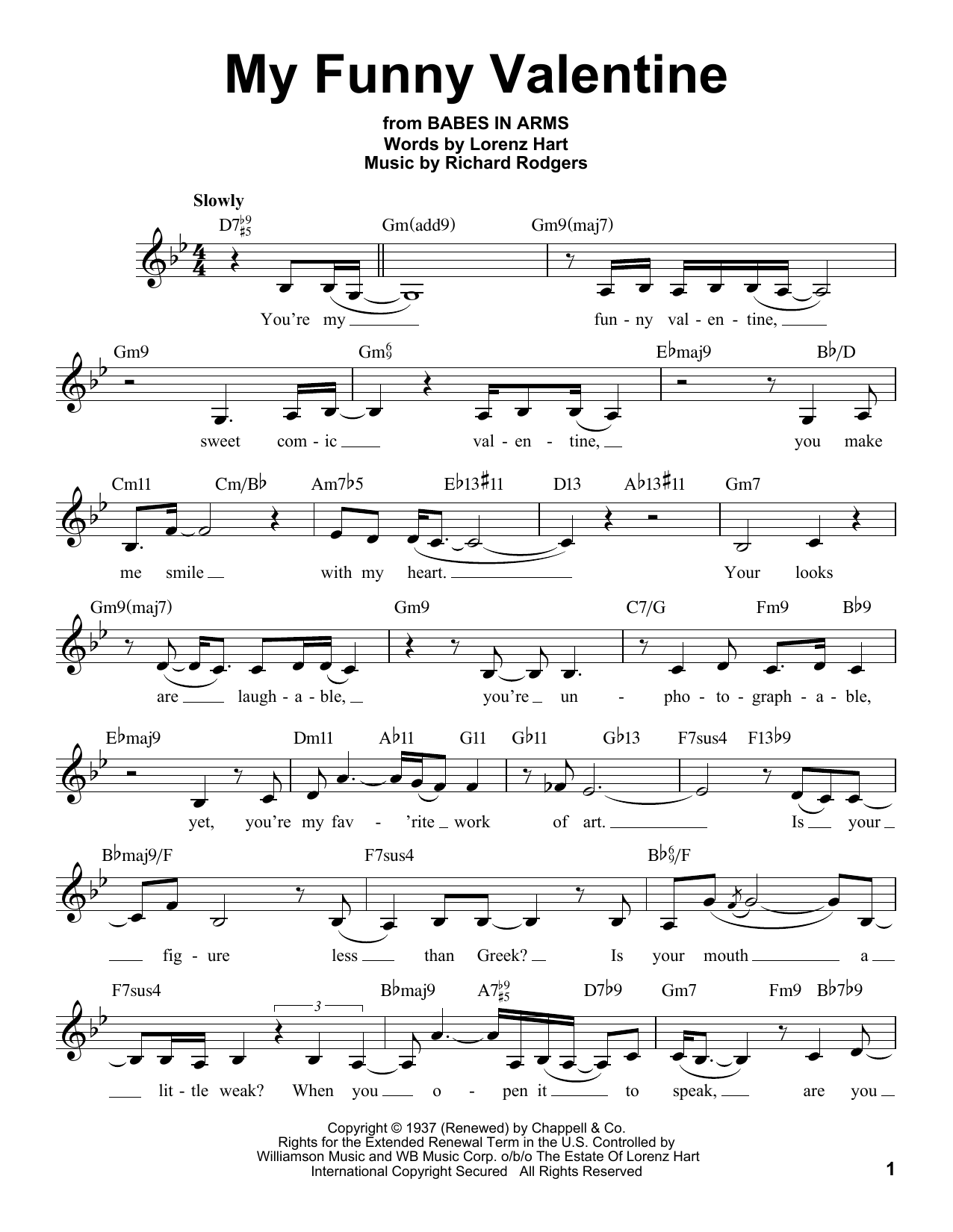 Produktbild zu: My Funny Valentine