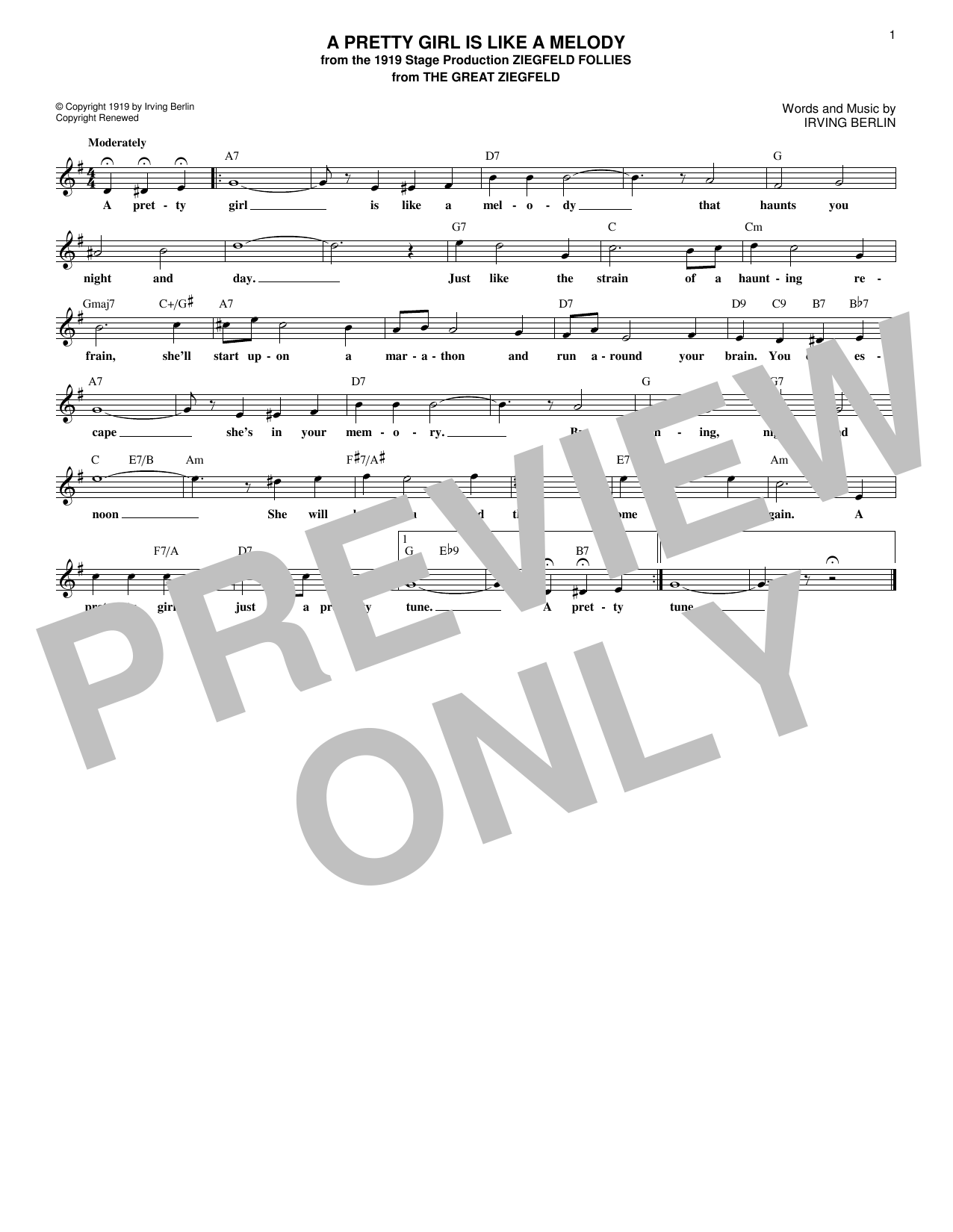 Product picture to: A Pretty Girl Is Like A Melody